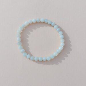Pulsera de Piedra luna en bola de 6mm.