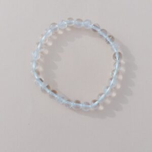 Pulsera de Cuarzo Blanco en bola de 6mm.
