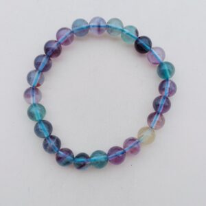 Pulsera de Fluorita en bola de 8mm.