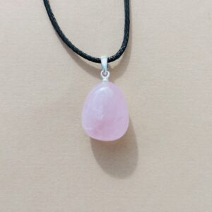 Colgante en plata de Cuarzo Rosa.