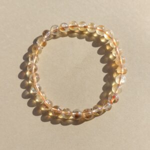 Pulsera de Citrino en bola de 6mm.