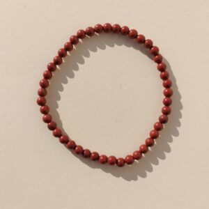 Pulsera de Jaspe Rojo en bola de 4mm.