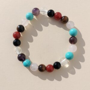 Pulsera de los 7 chakras en bola de 8mm.