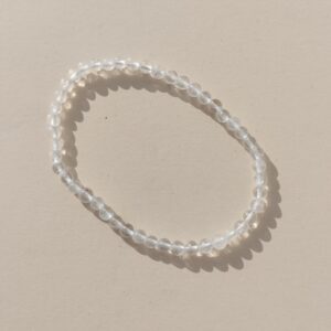 Pulsera de Cuarzo Blanco en bola de 4mm.