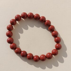 Pulsera de Jaspe rojo en bola de 8mm.